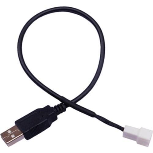 USB A Male to 2 Pin Case Fan Adapter Connector Cable for PC Desktop Computer
