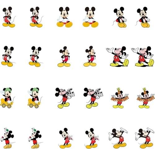 Disney Fashion Ear Clip Mickey Full Body Photo Fun To Play Cartoon New Heat Shrinkable Ear Clip Epoxy Resin Clip Earrings