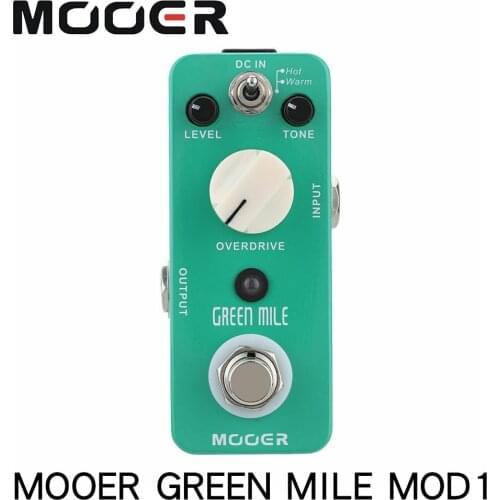 Mooer MOD1 Green Mile Micro Guitar Effect Pedal Mini Overdrive Electric Guitar Pedal True Bypass Guitar Parts & Accessories