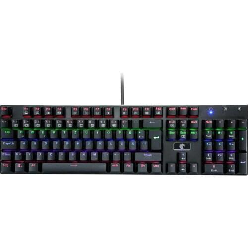 German Layout Z88 Mechanical Gaming Keyboard 105 Keys QWERTZ Led Backlit Outemu Switch Gamer Keyboard Black