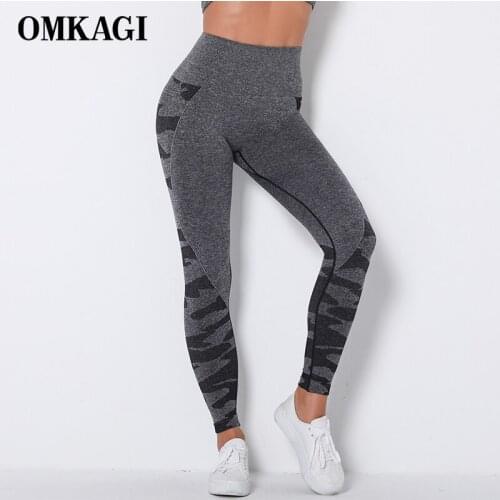 OMKAGI Legging Women Fashion 2021 Seamless Push Up Gym High Waist Fitness Running Pants Seamless Leggings Girl Sport Sexy Pants