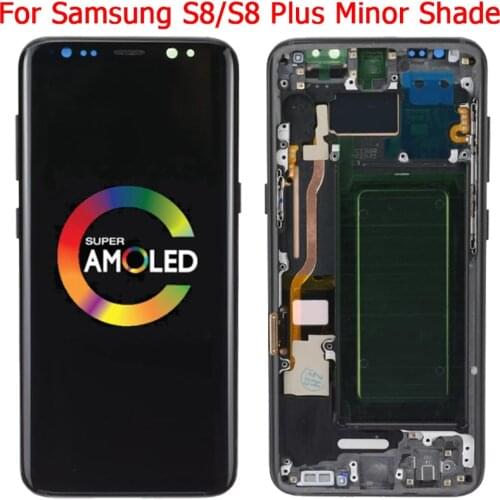 Original S8+ Display Minor Burn For Samsung Galaxy S8 Plus LCD Frame Super Amoled S8 SM-G950F/DS G950A G955F G955FN LCD Screen