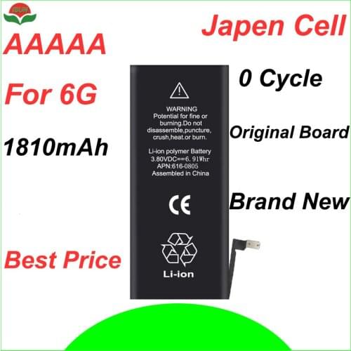 ISUN original quality 0 cycle mobile battery for iPhone battery 6 6G 4.7 1810mAh 3.82V battery replacement