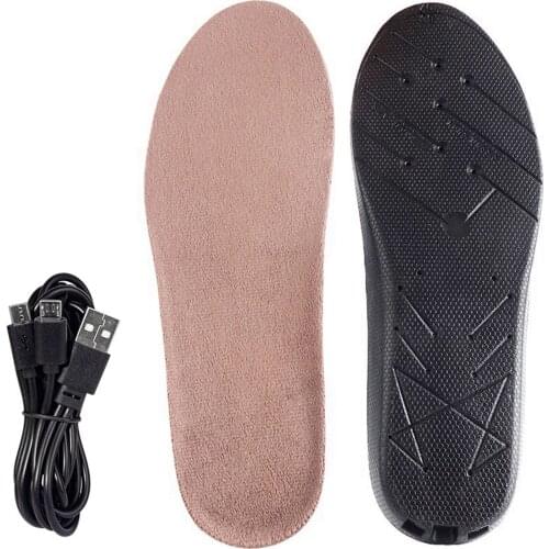 Heated Insoles USB Rechargeable Heated Shoes Pads With 1500mAh Battery Winter Warmer Insoles For Outdoor Skiing Hunting Camping