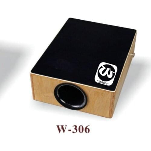 Portable Travel Cajon High-Grade Black Wooden Box Drum Cajon Music Drum