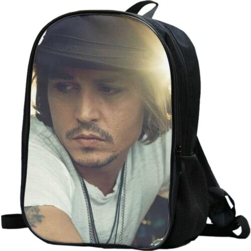 Johnny Depp backpack Mr Stench Colonel daypack Charlotte schoolbag Star rucksack Satchel school bag Photo day pack