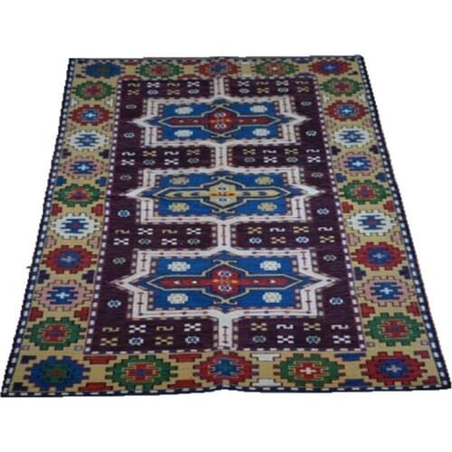 Hand knotted wool rugs SOUMAK Sue mike pure New Zealand -woven carpet exotic ethnic style