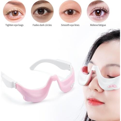 3D Smart EMS Vibration Eye Massager Anti-Ageing Wrinkle Dark Circle Removal Visable Vibrating Eye Thermal Massager Eye Care Tool
