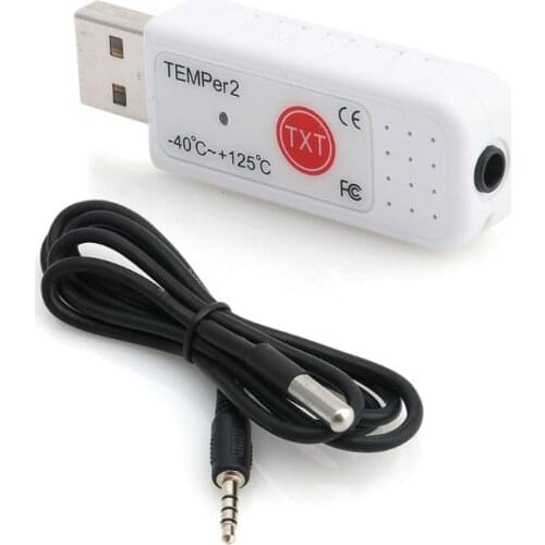 PC TEMPER2 Sensor USB Thermometer Hygrometer Temperature Data Logger Recorder 203C