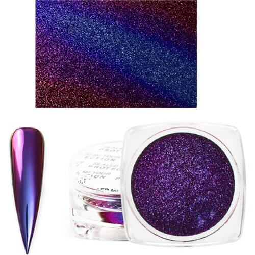 Manicure Mirror Powder Chameleon Mirror Red, Blue and Purple Multicolor Transformation Nail Art Decoration DIY Accessories
