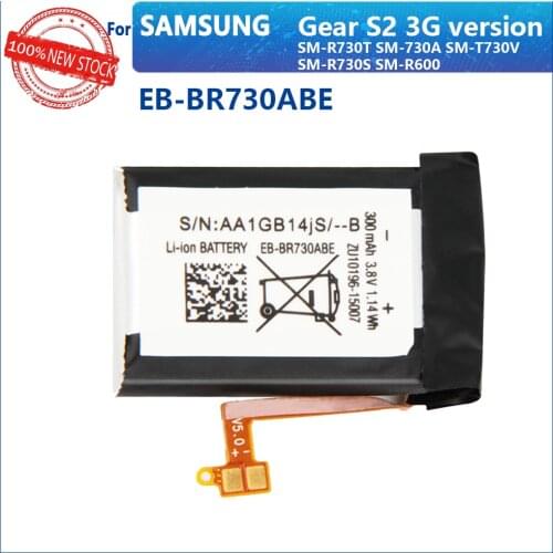 100% Original 300mAh EB-BR730ABE Replacement Battery For Samsung Gear S2 3G R730 SM-R735T SM-R730A SM-R730V SM-R730T SM-R730S