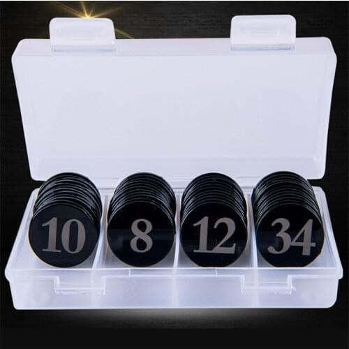 100Pcs/set 1-100 Number Chips 25mm High Quality ABS Plastic ,Education Plastic Chips For Board games Accessories With Box