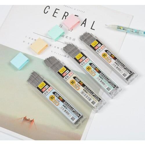 100Pcs/Box Graphite Lead 2B Mechanical Pencil Refill Plastic Automatic replace Pencil Lead 0.5,0.7 Promotion