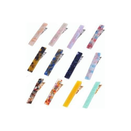 200pcs/lot DIY Multi Acetic Acid Natural Texture Hair Clips Simple Hairpin Hair Care Styling Accessories Tools HA658