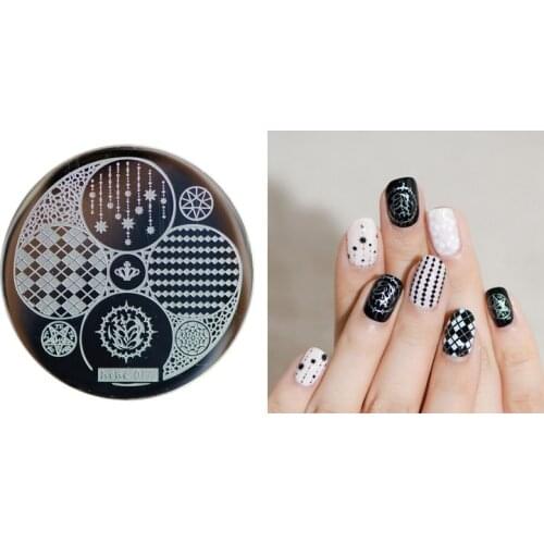 2016 New Stamping Plate hehe17 Black Butler A Nail Art Image Stamp Stamping Plates Manicure Template 1PC Hehe01-74 Free Shipping