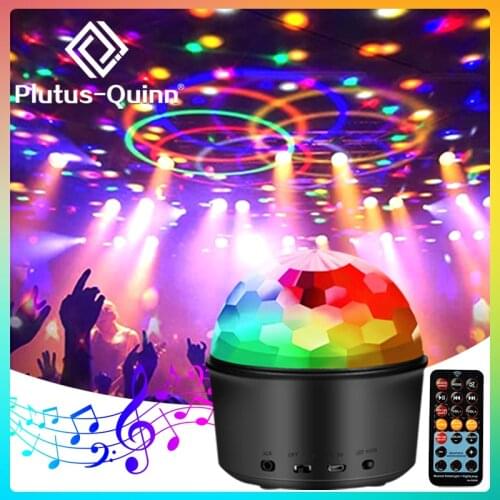3in1 DJ Disco Light Bluetooth Speaker 9 Colors Magic Ball Party Light Sound Activated Strobe Lights As Night Light For Christmas