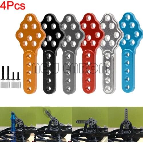 4Pc 50mm Aluminum Shock Absorber Mount Adjustable Plate Height Angle Stand for RC 1/10 Crawler Car Axial SCX10 90046 D90 D110