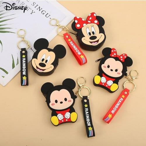 Disney Mickey Mouse Coin Purse Kerchain Accessories Women Cartoon Cute Pendant for Bag Small Gift Keychains Event Souvenirs