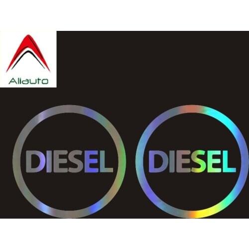 Aliauto 2 X Fashion Car Sticker Diesel Automobiles Motorcycles Styling Fuel Tank Cap Laser Vinyl Decal Waterproof,10cm*10cm