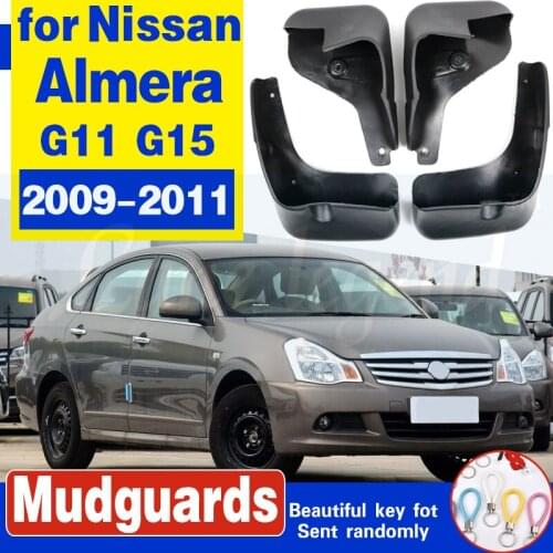 Car Mud Flaps For Nissan Almera G11 Russia Version / Sylphy 2012-2016 Splash Guards Mud Flap Mudguards Fender G15 2013 2014 2015