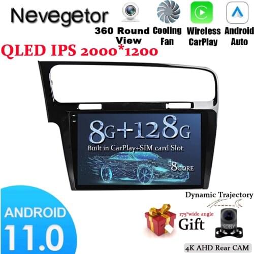 10 Inch Android 11 Car Multimedia GPS Player For Volkswagen Golf 7 RHD 2013 2015 2 Din Radio Stereo Navigation 4G WIFI BT No DVD