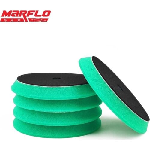 Car Wax Heavy Cuting Polish Pad 5pcs Green Set 6Inch Sponge Buffing for D/A RO Polishing Machine Polisher