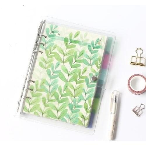 Planner Time 6pcs/set A5/A6 6 Holes Colored Notebooks Index Page Matte Spiral Book Category Page Office Planner Accessories