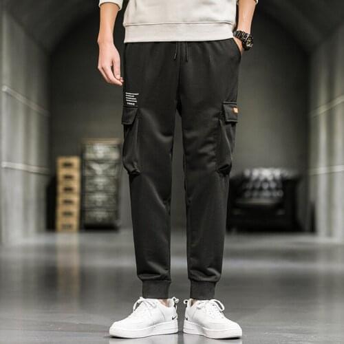 Mens Casual Pants Men 2021 Spring New Solid Sweatpants Joggers Trousers Street Wear Sports Black Pants Trousers Pants For Men