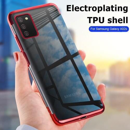 For Samsung Galaxy S21 Plus S20 FE A32 A52 A72 A42 A21s A51 A71 Note 20 Ultra Case Plating TPU Soft Clear Case