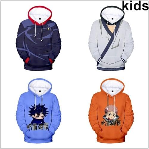 3 To 14 Years Kids Hoodie Anime jujutsu kaisen gojo satoru 3d Hoodies boy/girls Sweatshirt Jacket Casual Children pullover