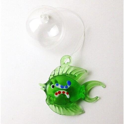 Custom handmade Murano floating glass sea fish Mini Figurines aquarium decoration pendant Accessories glass marine animal statue