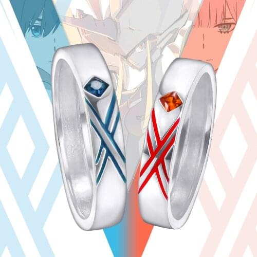 Anime DARLING in the FRANXX 02 cosplay Ring zero two Couple Rings prop 02 Cos Gift Daily Accessories