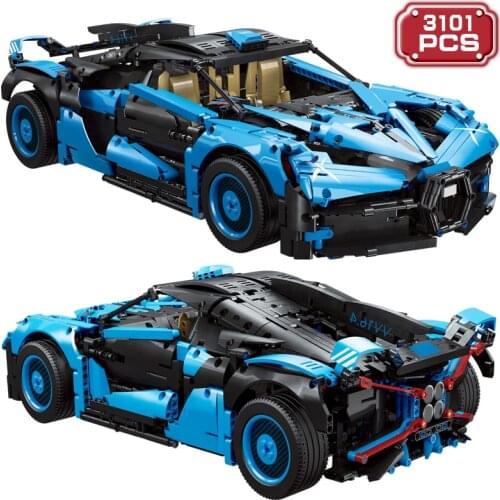 Technical 3101pcs Racing Car Kit Building Blocks MOC Expert Super Sport Vehicle Model Assembly Bricks Toys for Boys Gifts