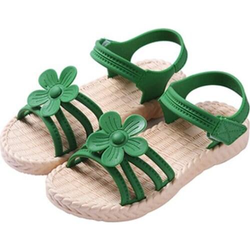 New style Girls Sandals Summer New Childrens Fashion Soft Bottom Princess Shoes Little Girl Baby Shoes Wild Style Beach Shoes