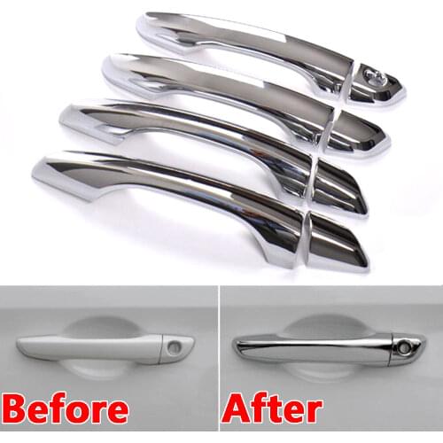 For 2016 17 Hyundai Elantra Avante Door Handle Cover Trim Chrome ABS Exterior Car Styling Sticker Anti-collision Car Accessories