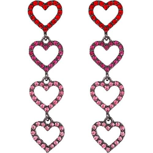 ZHINI New Fashion Imitation Pearls Long Earrings for Women Boho Vintage Gold Earring Heart Dangle Statement Earring Jewelry Gift