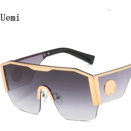 Fashion Oversized Square Sunglasses For Women Big Metal Frame Retro Luxury Designer Sun Glasses UV400 Eyewear Shades