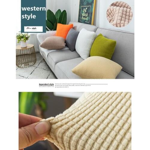 Nordic Simple Office Pillow Square Pile Pillowcase Chair Waist Pillow Living Room Bedhead Sofa Cushion Removable and Washable