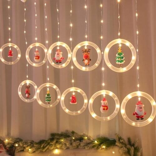 Christmas Curtain Lights Twinkle Mini Novelty Xmas String Light for Window Christmas Garden Wedding Christmas Trees
