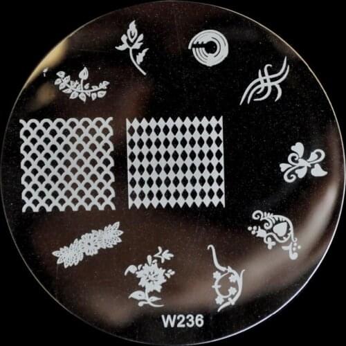 The new sexy fashion nail stamping image template tool print edition Star Flower W236