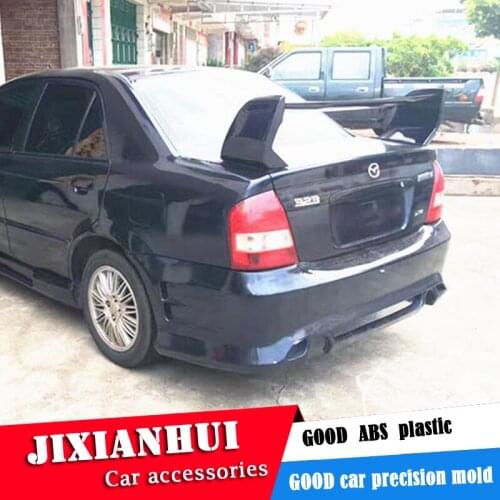 For Mazda 323 Spoiler 2006-2013 Mazda 323 FD2 Spoiler 3DCK ABS plastic Material Car Rear Wing Color Rear Spoiler