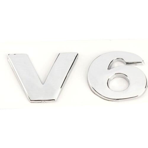 Car Styling 3D Metal Sticker Car Vehicle Tailgate V6 Trunk Lid Emblem Badge Decal