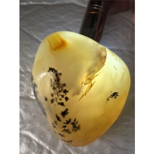 Unique 383g rare natural stones and minerals seeweed agate standing stone as collection for home&office decoration