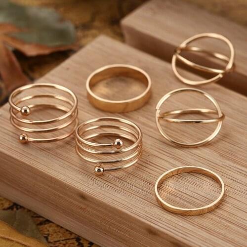 Vintage Bohemia Style Gold Antique Retro Male Jewelry Ring Set Female Black Amulet Vintage Norse Rune Rings for Women Men