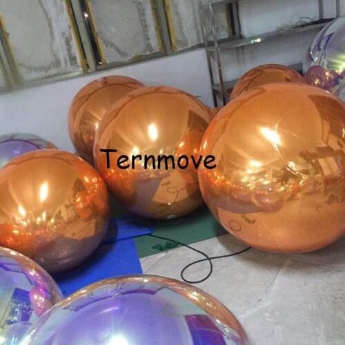 Brightness Shine Green blue inflatable pvc Mirror Ball Sphere wedding Party Decoration Reflective Balloon Bar Disco Ball