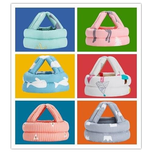 Baby Toddler Head Protective Cap Safety Learn to Walk Cap Helmet Children Anti Collision Hat Baby Cotton Fabric Protective Hat