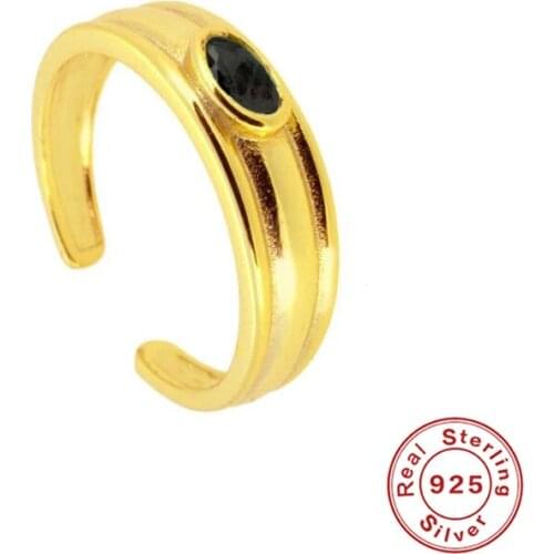 AIDE 925 Sterling Silver Personalized Vintage Opening Ring Adjustable Finger Rings For Women Punk Fine Jewelry Ring Anillos