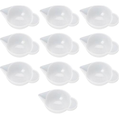10Pcs Silicone Mold Cup Dispenser Diy Epoxy Resin For Jewelry Making Tool Color Modulation Diy Mold Accessory