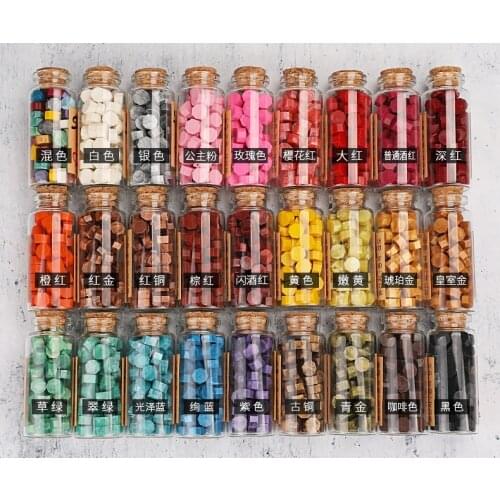 100pcs/Pack Octagon Sealing Wax Beads Retro Wax Seal Stamps Beaded Waxes for Wedding Vintage Craft Decoration Card Making Tools