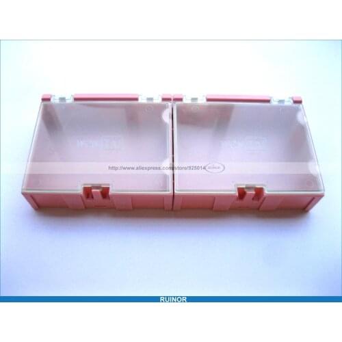 12 Pcs SMD SMT Electronic Component Storage Box Pink 02P